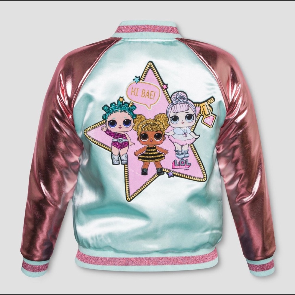 Rare NWT - LOL Surprise GLITTERATI Girls Reversible BOMBER JACKET